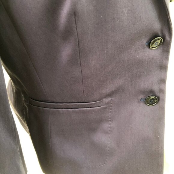 MaxMara Designer Classic 2 Button Cotton Blend 3/4 Slv Jacket Purple Sz 8 NWOT - Picture 6 of 13